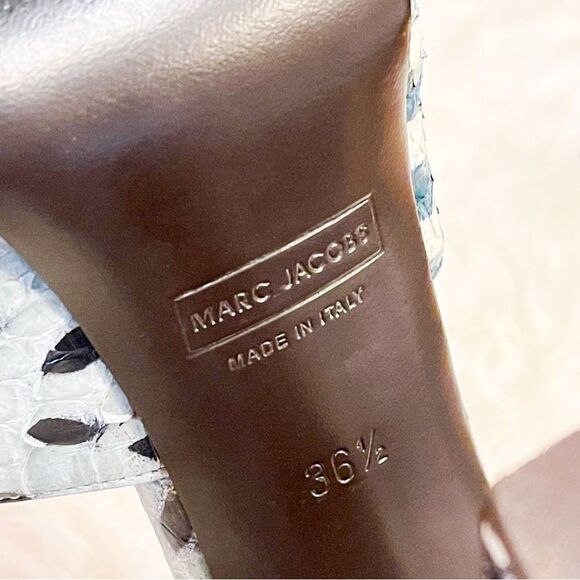 🍋 Marc Jacobs • Women’s Elap Sandals Python Printed w/Ankle Strap Size 36.5 - Picture 8 of 11
